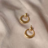 Estée Lalonde Venus Front Facing Hoop Earrings 18Ct Gold Plate