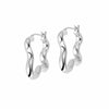 Estee Lalonde Wavy Hoop Earrings Sterling Silver 