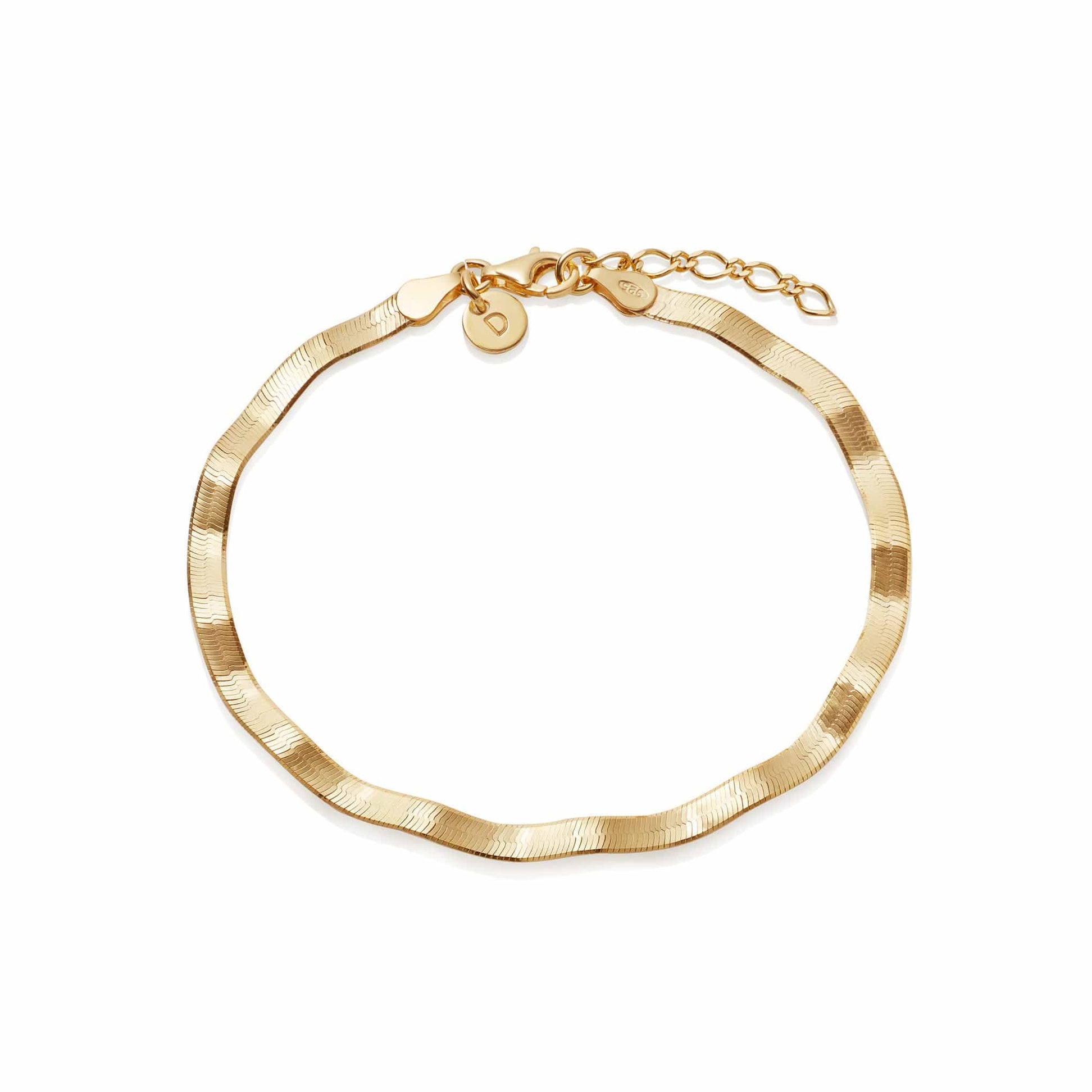 Estée Lalonde Wavy Snake Bracelet 18ct Gold Plate