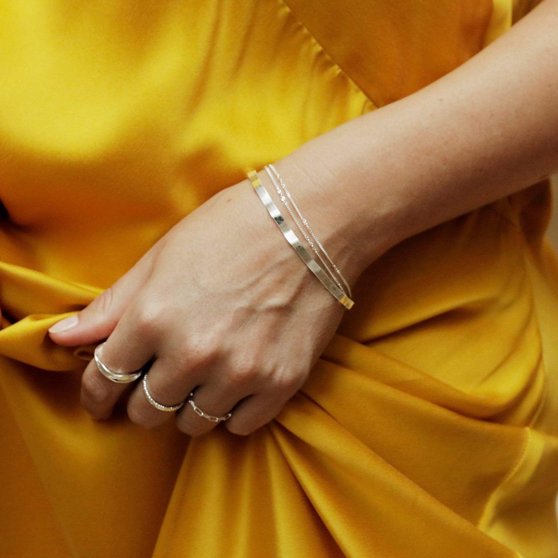 Estée Lalonde Wavy Snake Bracelet Sterling Silver