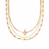 Forever Wavy Necklace Layering Set 18ct Gold Plate