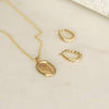 Forget Me Not Necklace Flower 18ct Gold Plate