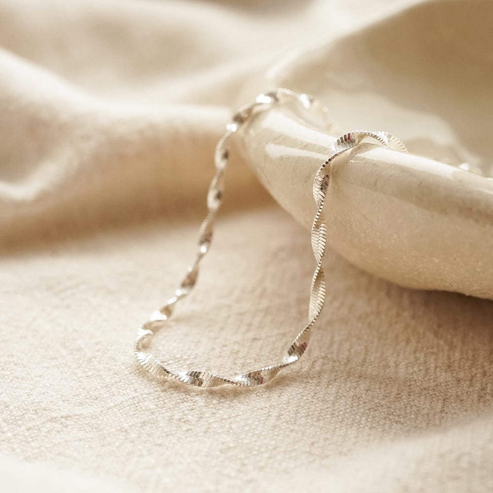 Helix Twisted Chain Bracelet Sterling Silver