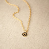 Hexagon Palm Necklace 18ct Gold Plate