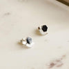 Hexagon Palm Stud Earrings Sterling Silver