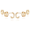 Iconic Huggie Earring Stack 18ct Gold Plate