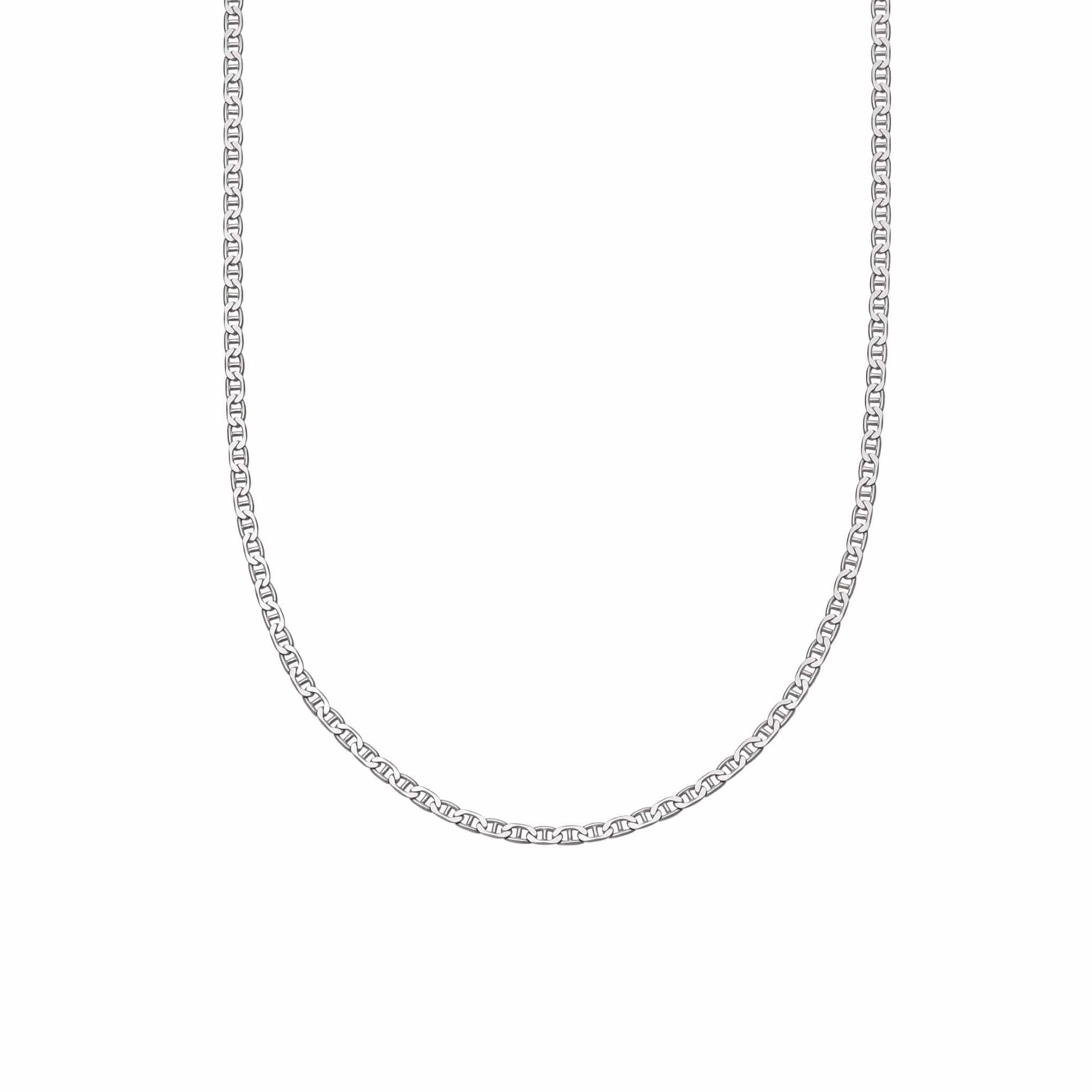 Infinity Flat Chain Necklace Sterling Silver