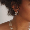 Coral Midi Hoop Earrings Sterling Silver