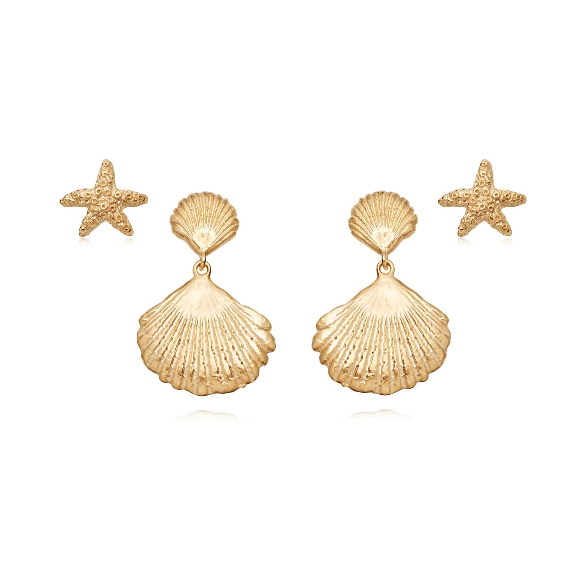 Isla Earring Stack 18ct Gold Plate