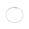 Tidal Twist Chain Anklet Sterling Silver