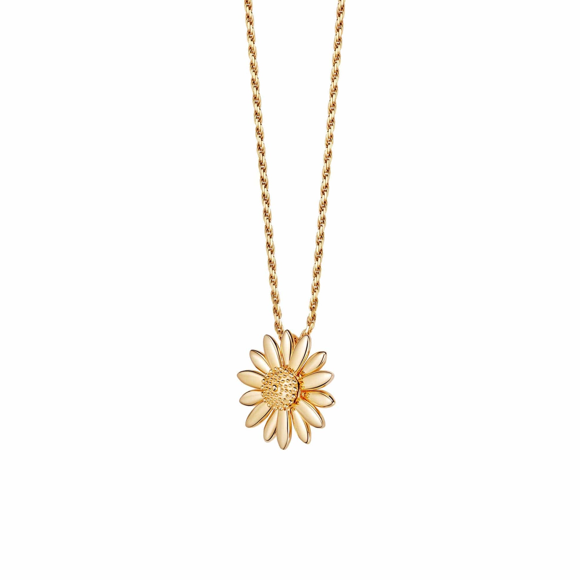 Large English Daisy Necklace 18ct Gold Plate