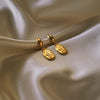 Lavender Drop Earrings 18ct Gold Plate