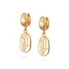 Lavender Drop Earrings 18ct Gold Plate