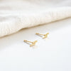 Lightning Stud Earrings 18ct Gold Plate