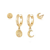 Luna Earring Stack 18ct Gold Plate