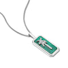 Malachite Palm Necklace Sterling Silver