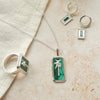 Malachite Palm Necklace Sterling Silver