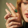 Malachite Palm Ring Sterling Silver