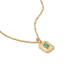 May Emerald Birthstone Necklace 18ct Gold Plate