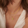 May Emerald Birthstone Necklace 18ct Gold Plate