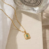 May Emerald Birthstone Necklace 18ct Gold Plate