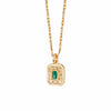 May Emerald Birthstone Necklace 18ct Gold Plate