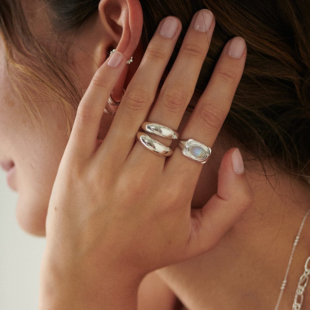 Moonstone Bold Ring Sterling Silver