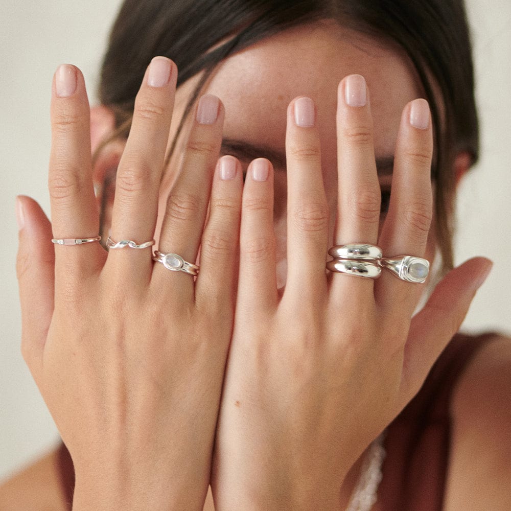 Moonstone Bold Ring Sterling Silver