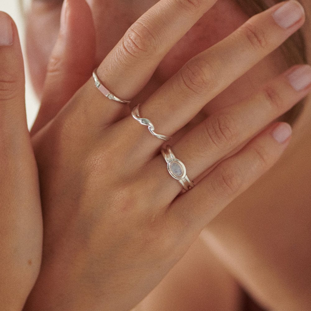 Moonstone Ring Sterling Silver