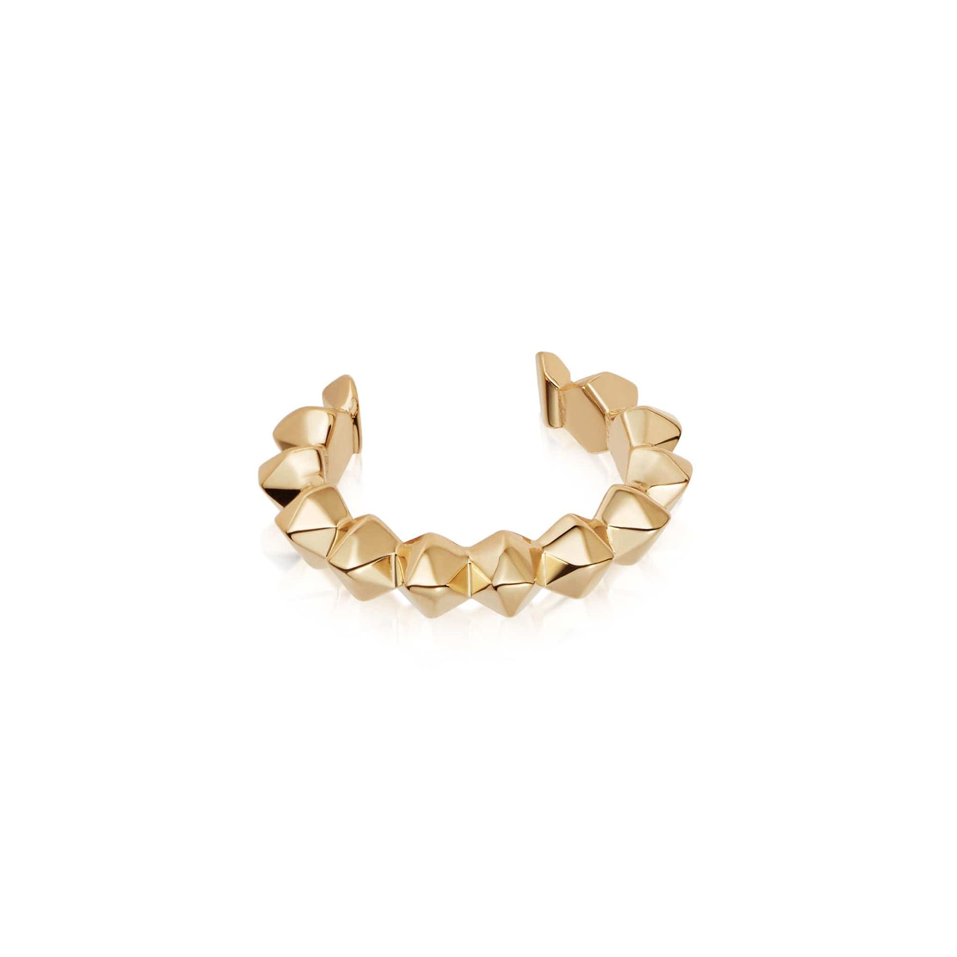 Modern Studded Ear Cuff 18ct Gold Plate