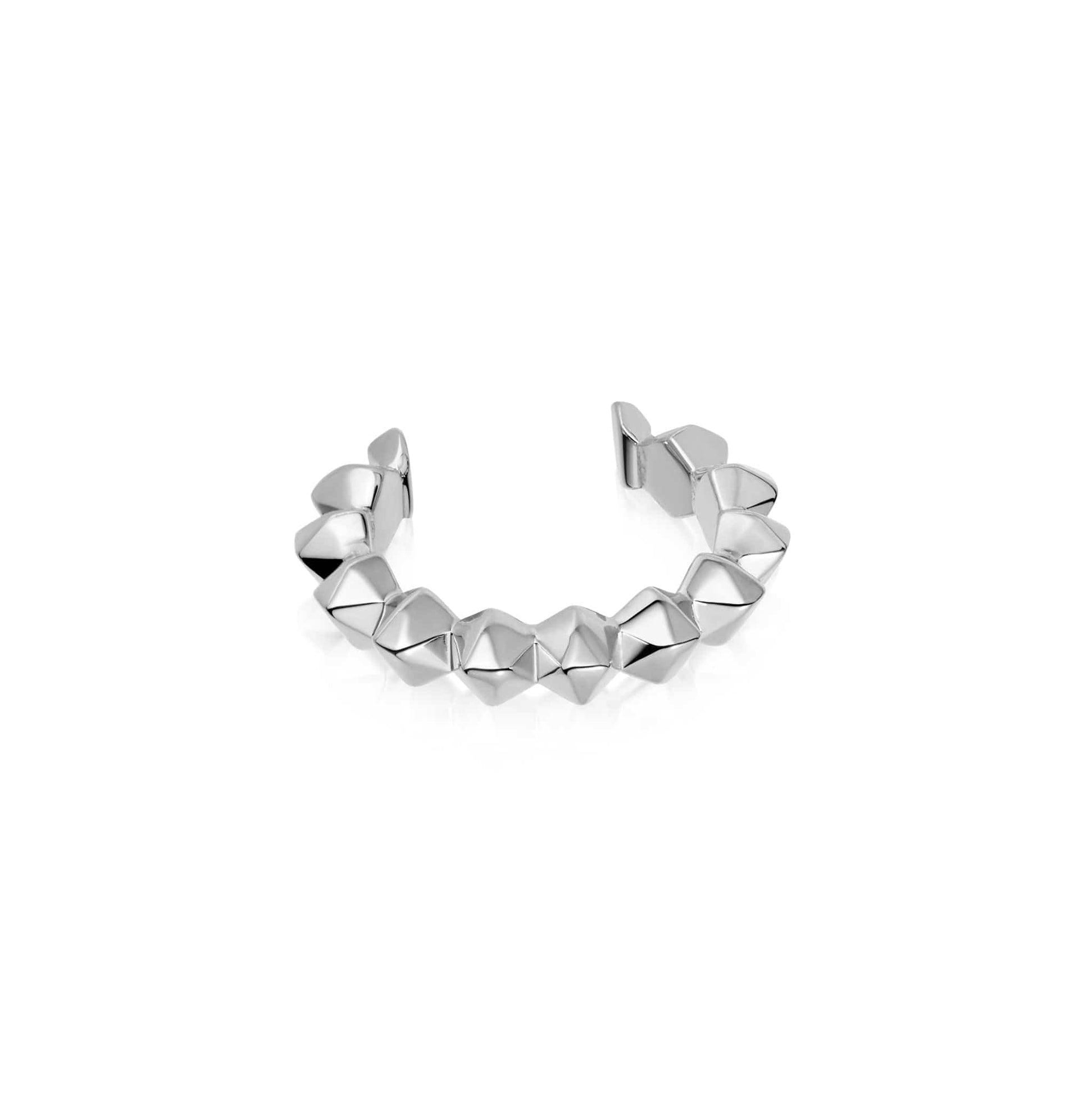 Modern Studded Ear Cuff Sterling Silver