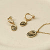 Orchid Drop Earrings 18ct Gold Plate