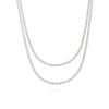 Original Snake Chain Necklace Layering Set Sterling Silver