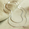 Original Snake Chain Necklace Layering Set Sterling Silver