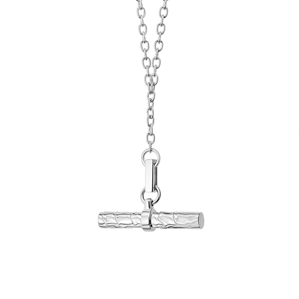 Oyster T Bar Necklace Sterling Silver