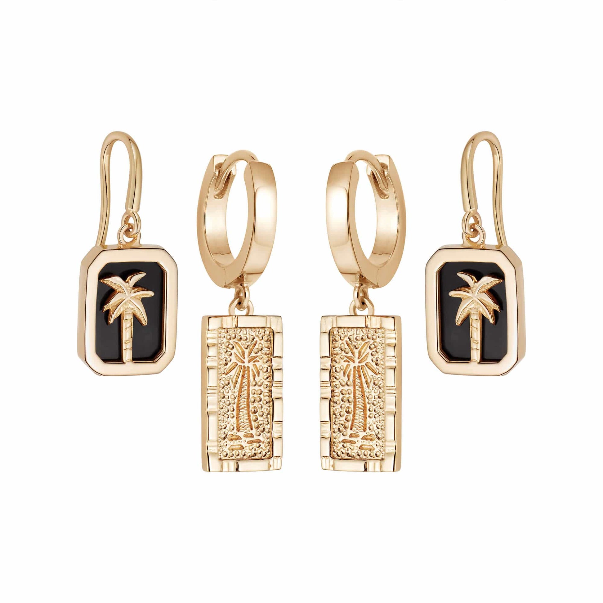 Palm Drop Earring Layering Set