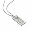 Palm Engraved Necklace Sterling Silver