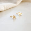 Palm Tree Stud Earrings 18ct Gold Plate