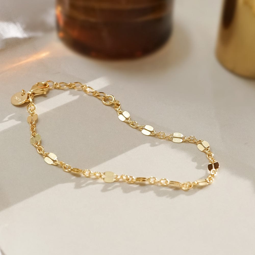 Peachy Chain Bracelet 18ct Gold Plate