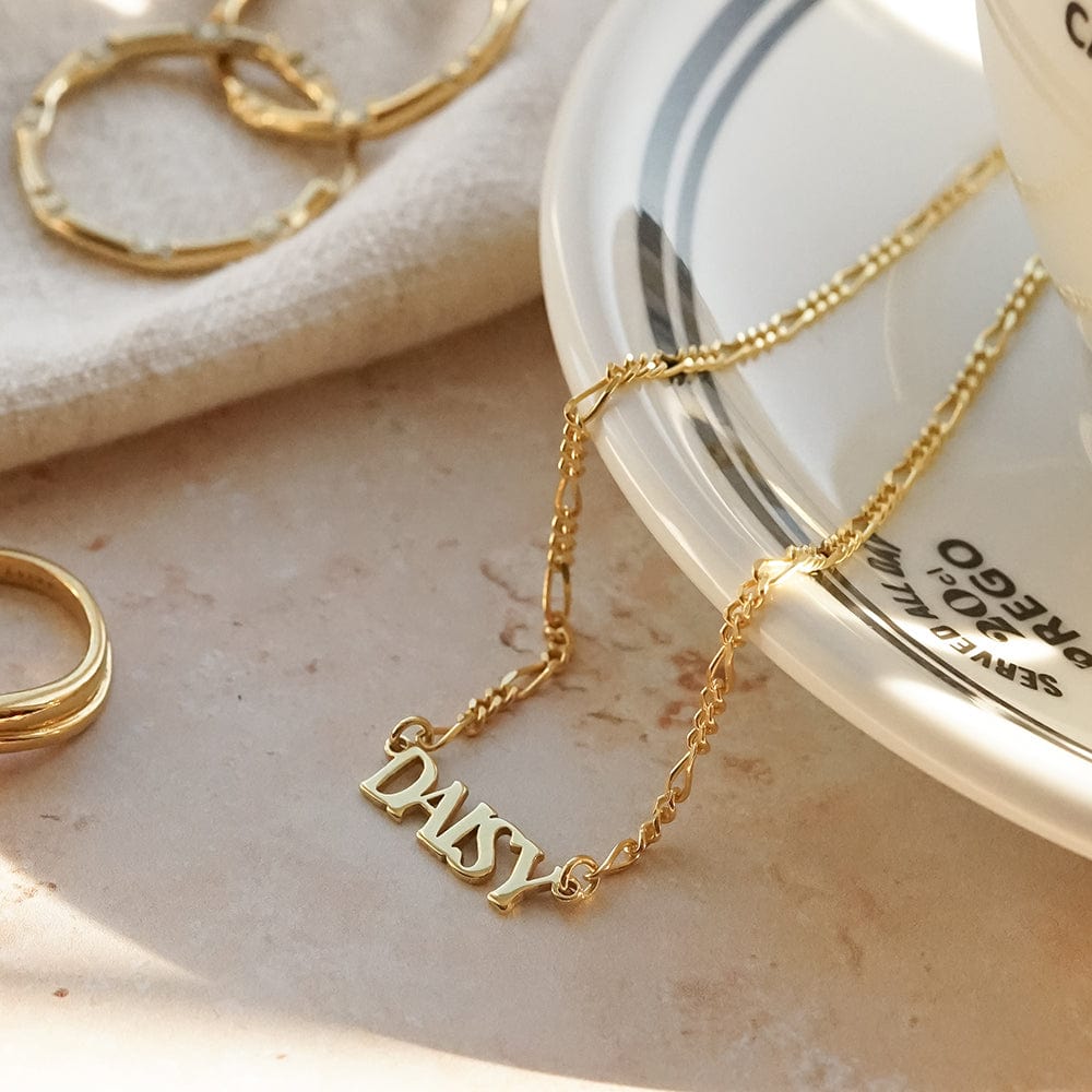 Personalised Necklace 18ct Gold Plate