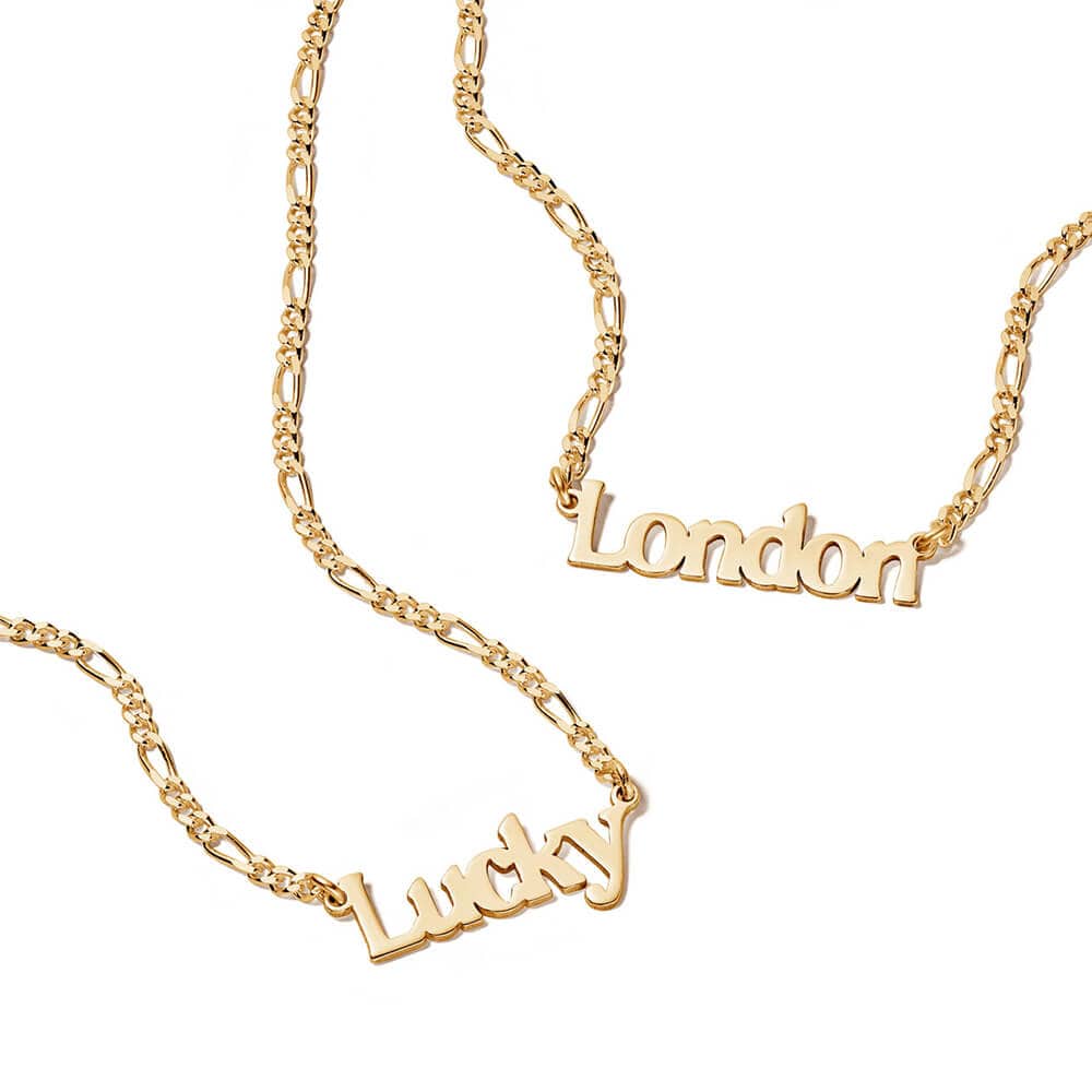 Personalised Necklace 18ct Gold Plate