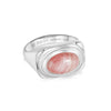 Rhodochrosite Bold Ring Sterling Silver