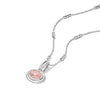 Rhodochrosite Pendant Necklace Sterling Silver