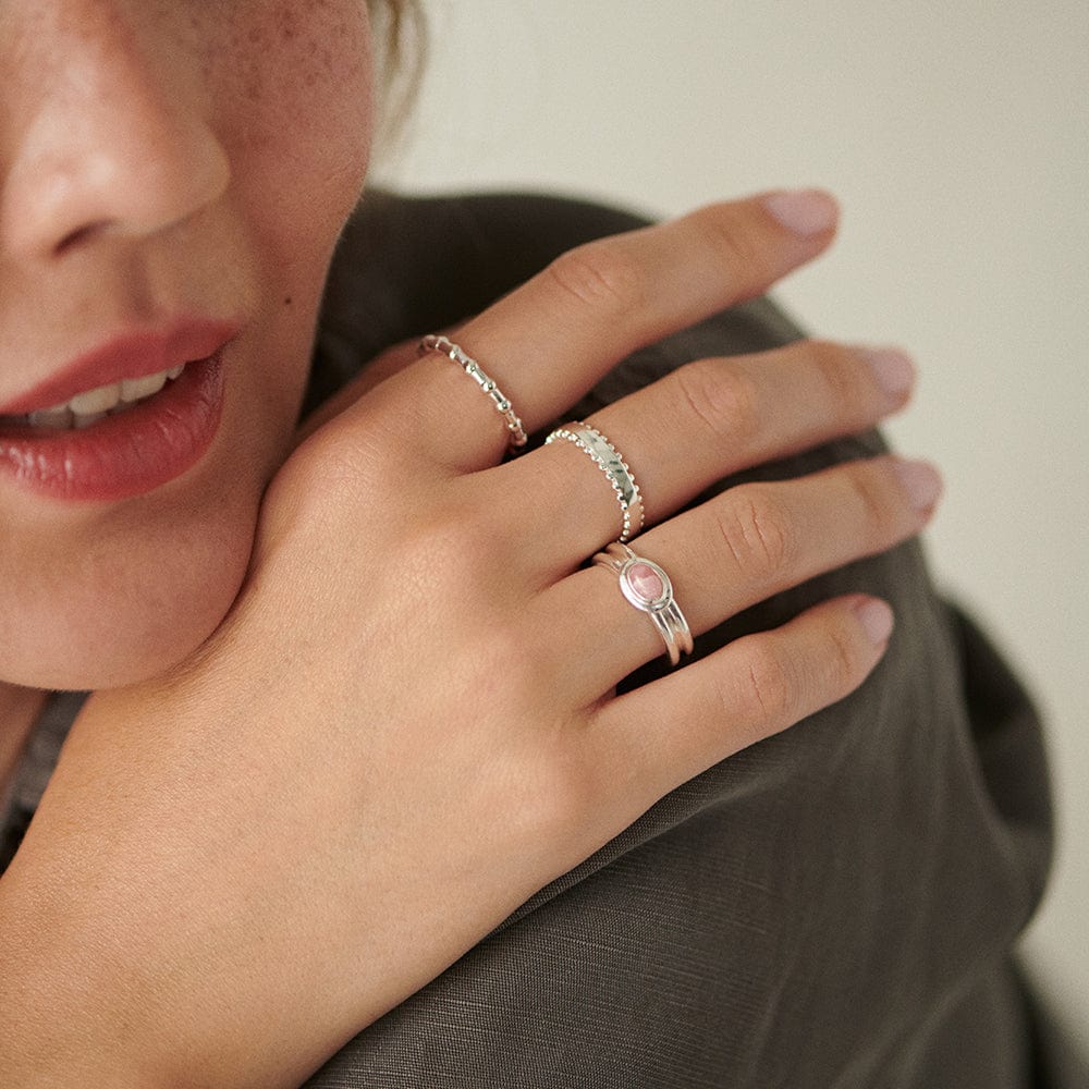 Rhodochrosite Ring Sterling Silver