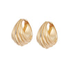 Ridged Huggie Earrings 18ct Gold Plate