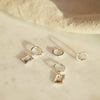 Rising Sun & Huggie Earring Set Sterling Silver