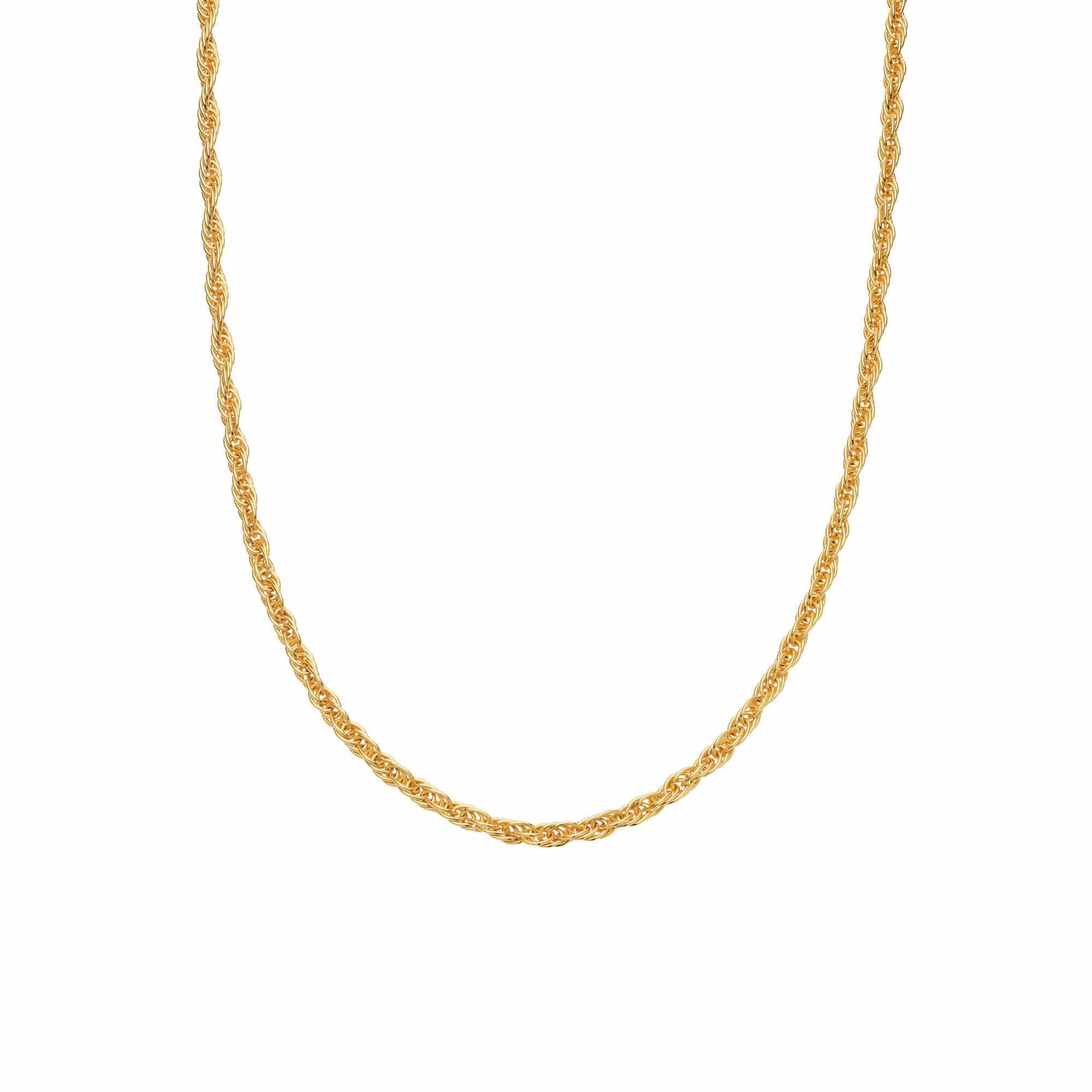 Rope Chain Necklace 18ct Gold Plate