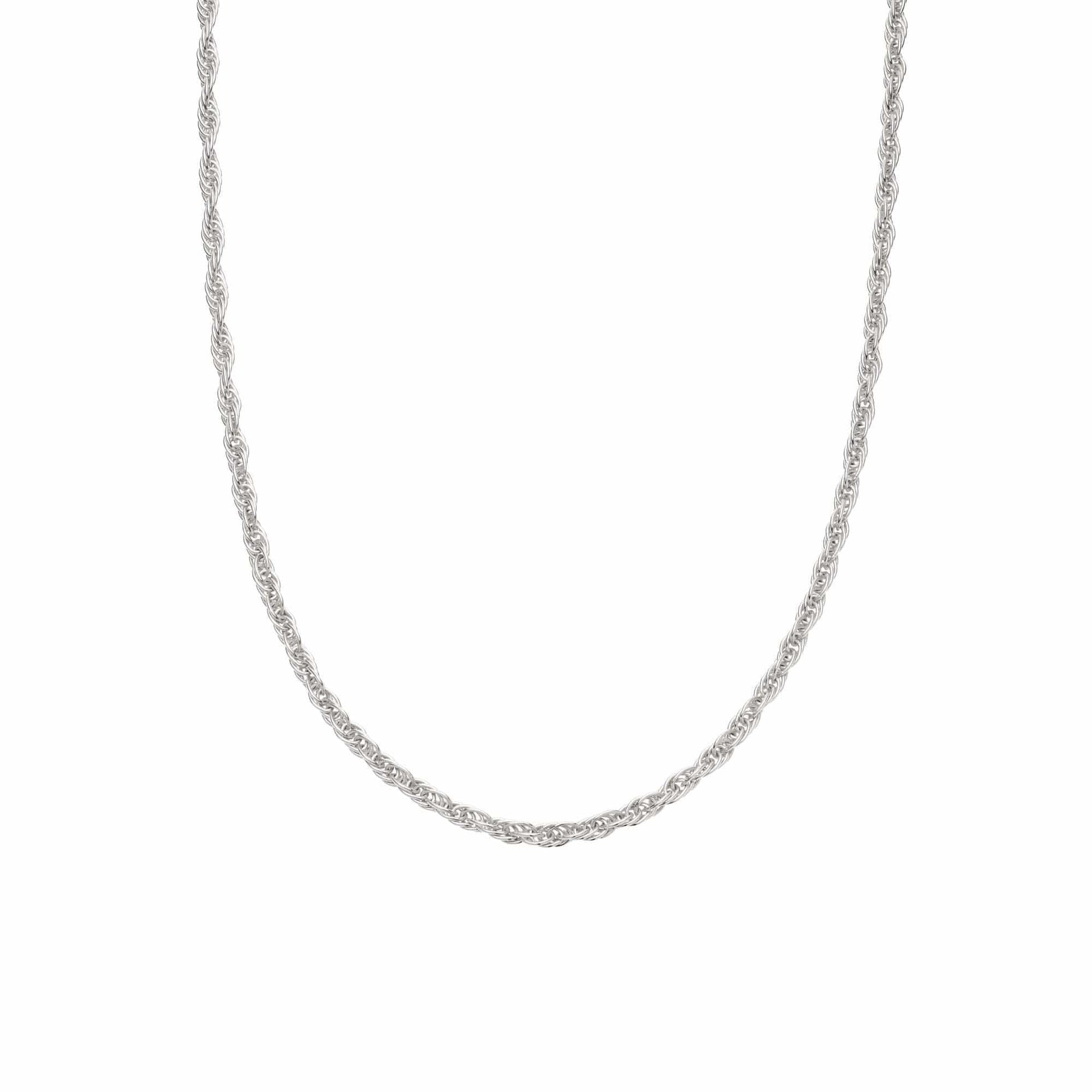 Rope Chain Necklace Sterling Silver