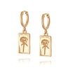 Rose Drop Earrings 18ct Gold Plate