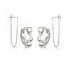 Silver Flow Chain Earring Set Sterling Silver